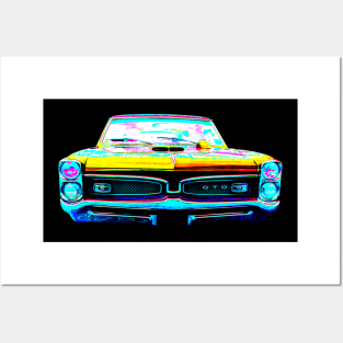 Pontiac GTO 1960s American classic car polychrome Posters and Art